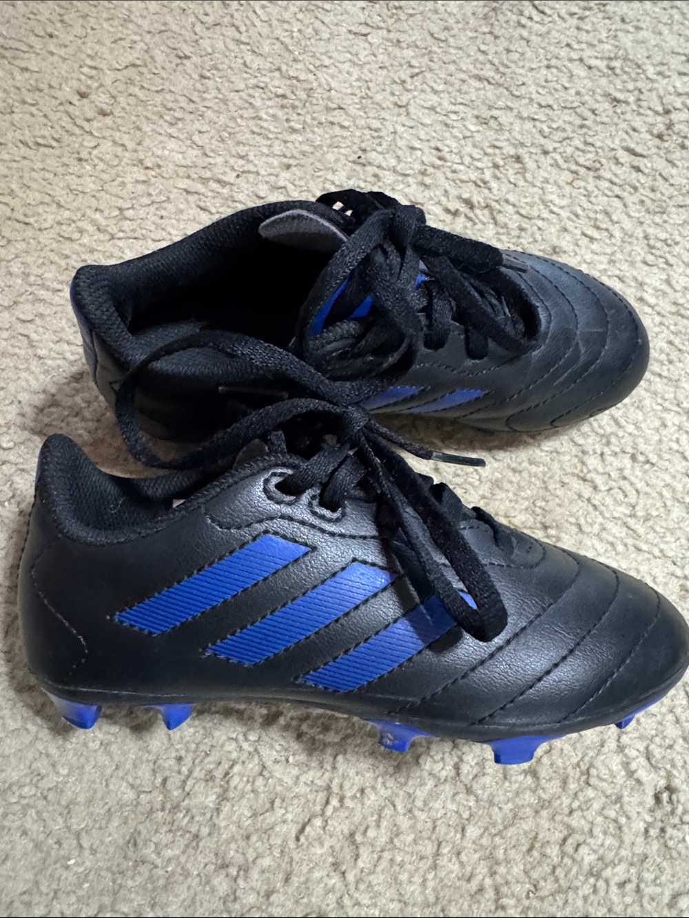 Adidas Youth Black & Blue Soccer Cleats Size 13